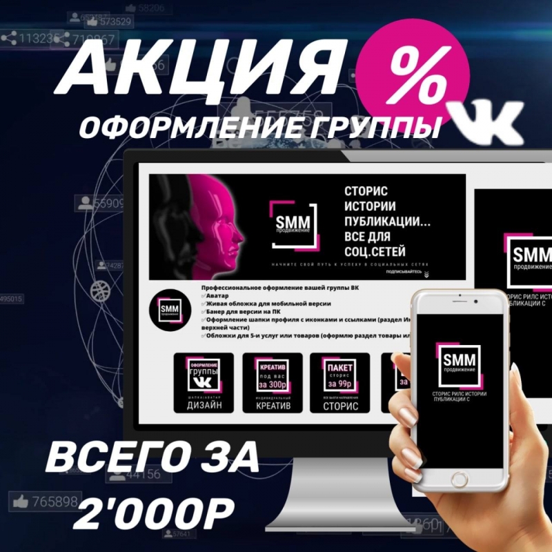 Оформление группы ВК Под ключ